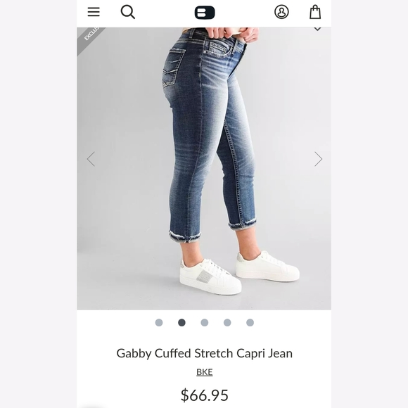 SOLD Curvy BKE Gabby Fit Capri Jeans Sz 31 Buckle BKE Jeans - Picture 5 of 6